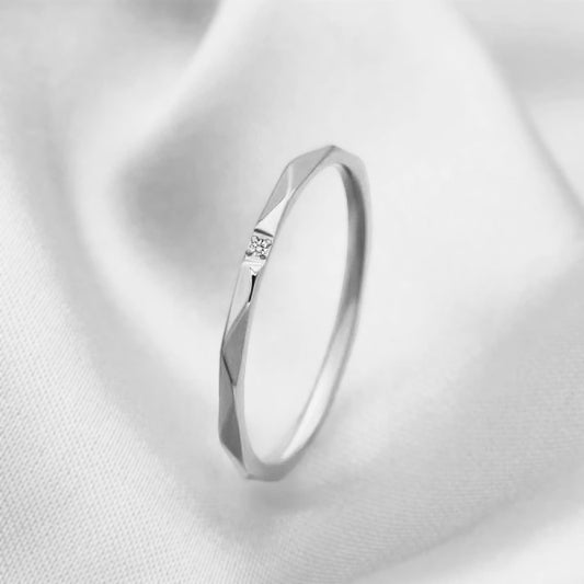 1mm Cz Stacking Ring