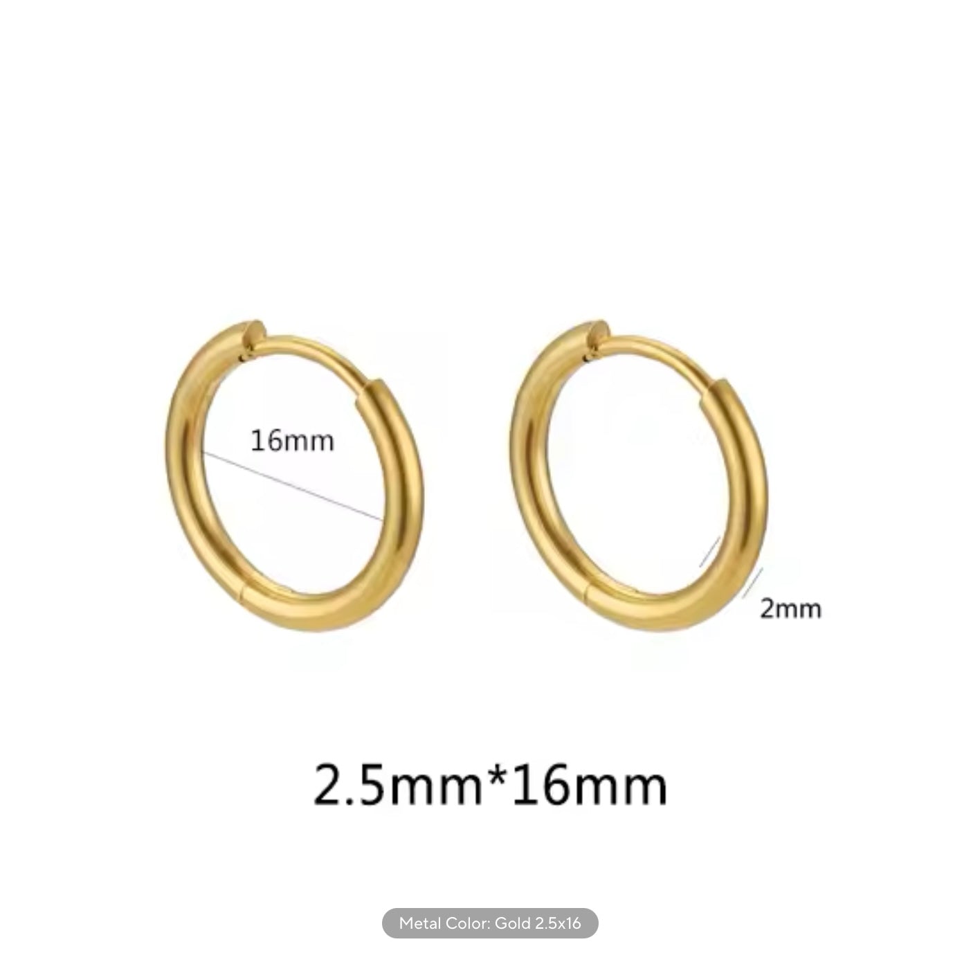 2.5mm Thick Stainless Steel Hoops