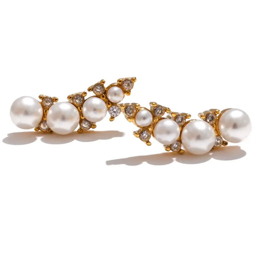 Pearl Cz Studs