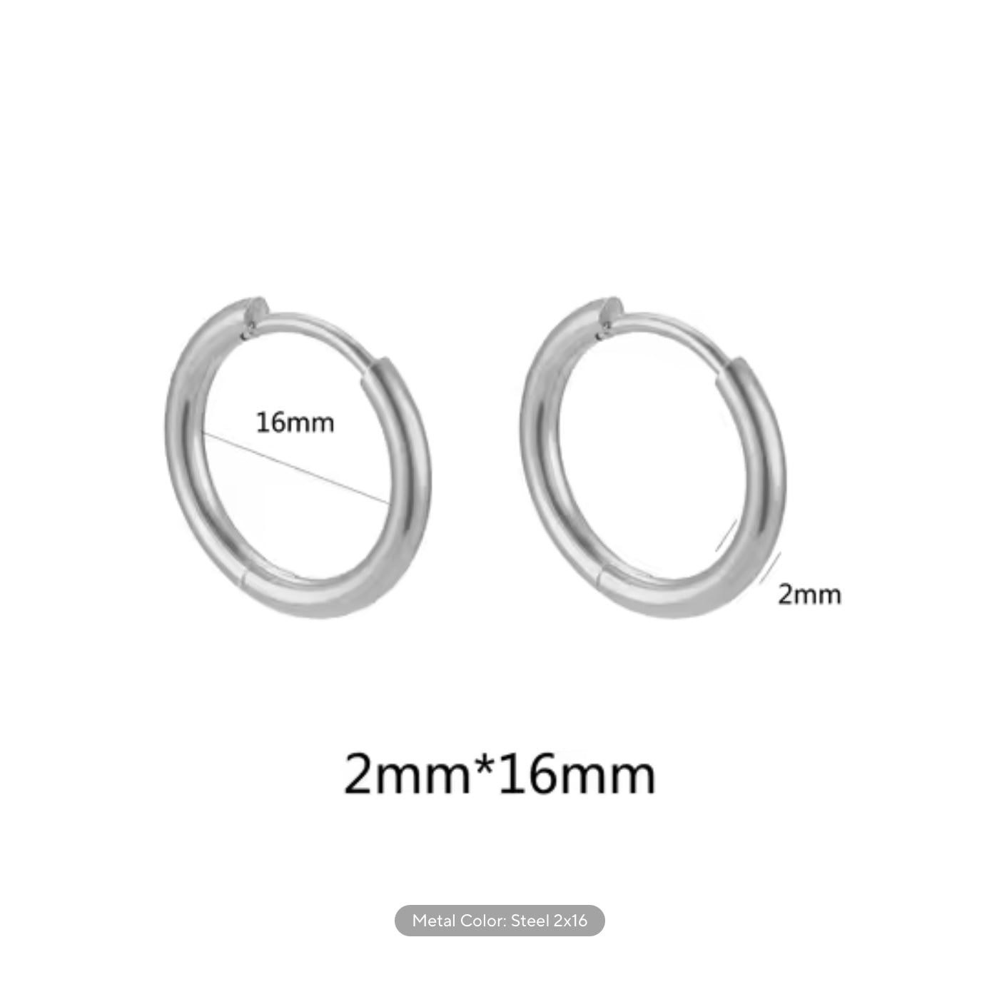 2mm Thick Stainless Steel Hoops