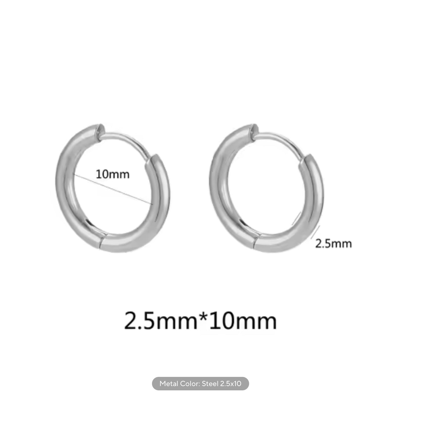 2.5mm Thick Stainless Steel Hoops