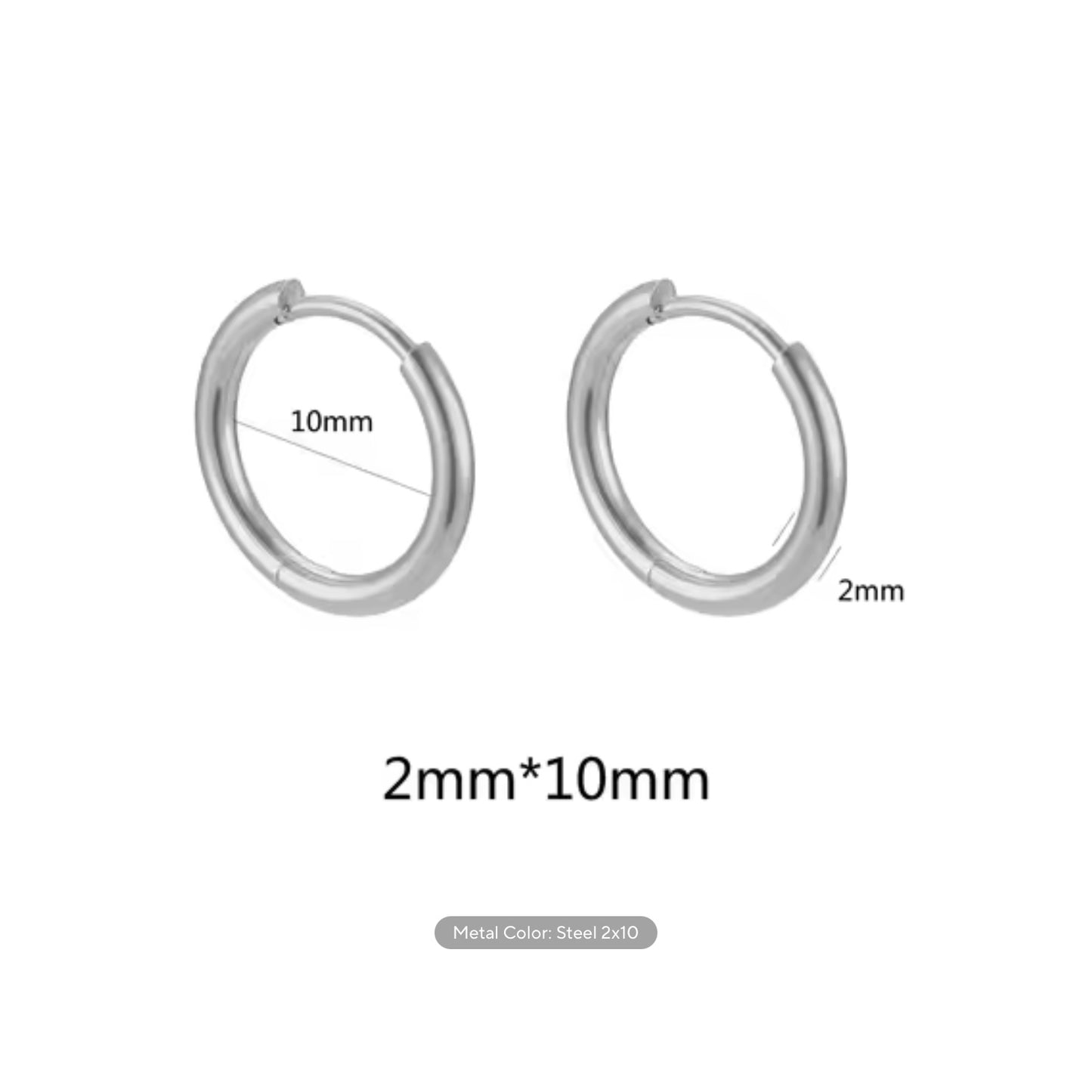 2mm Thick Stainless Steel Hoops