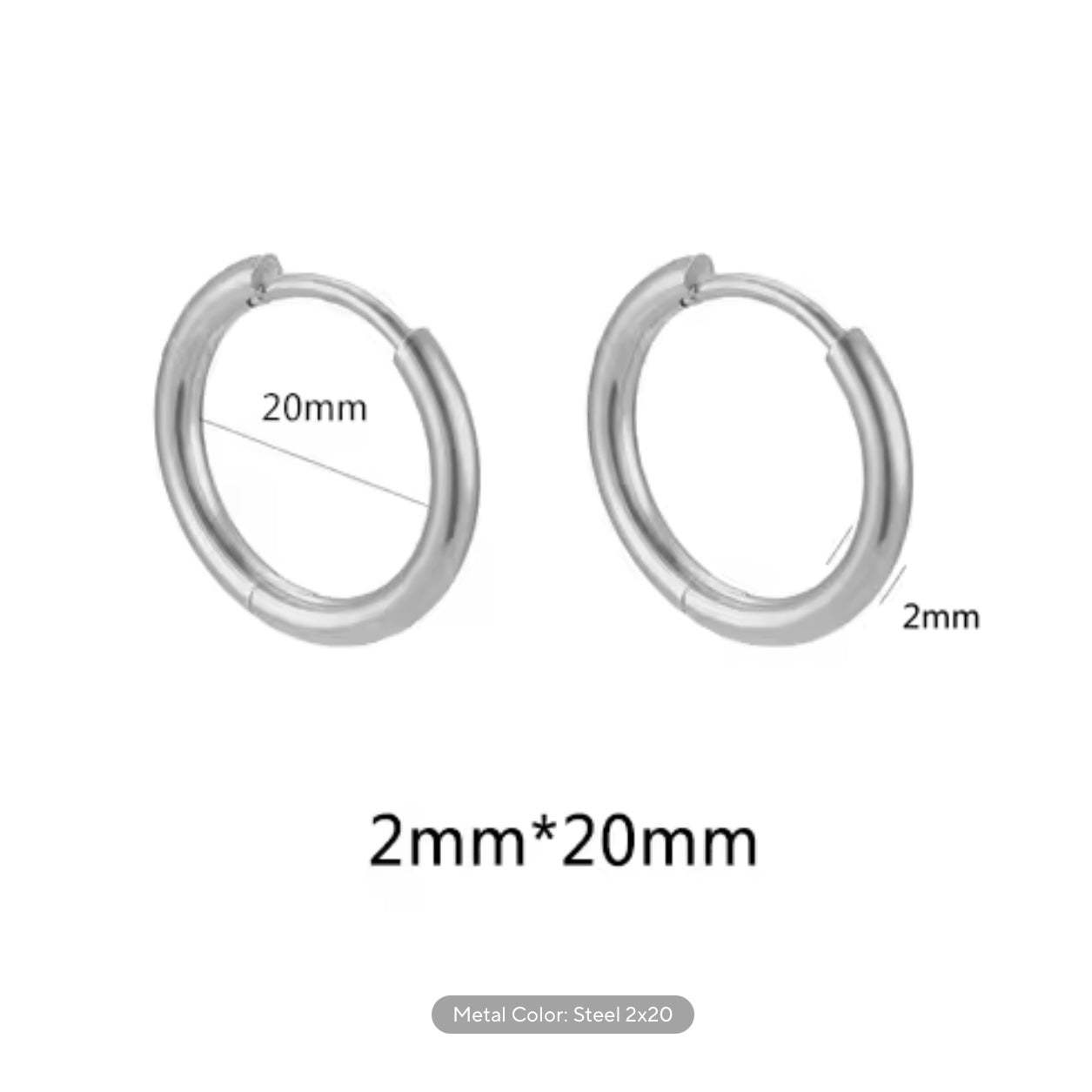 2mm Thick Stainless Steel Hoops