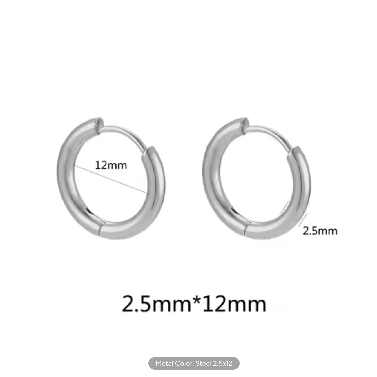 2.5mm Thick Stainless Steel Hoops