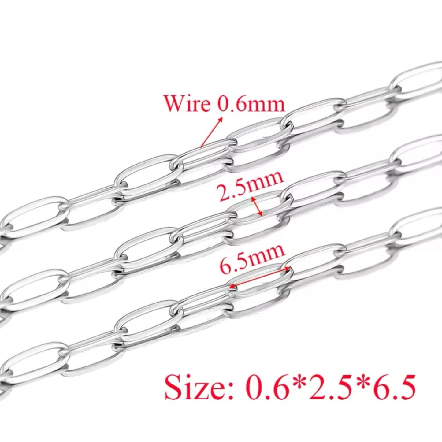 6.5mm Paperclip Chain