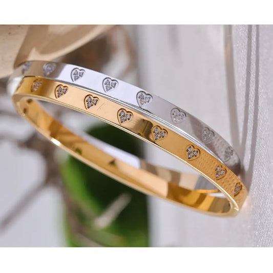 Love Story Cz Crystal Bangle