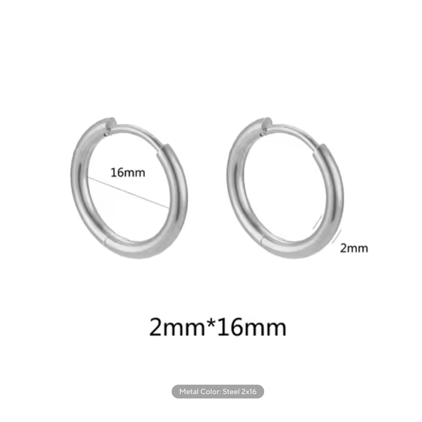 2mm Thick Stainless Steel Hoops